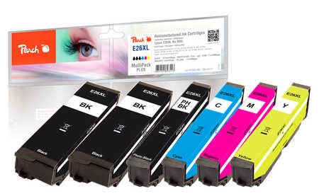 Peach  Spar Pack Plus Tintenpatronen HY kompatibel zu Epson Expression Premium XP-600 Series