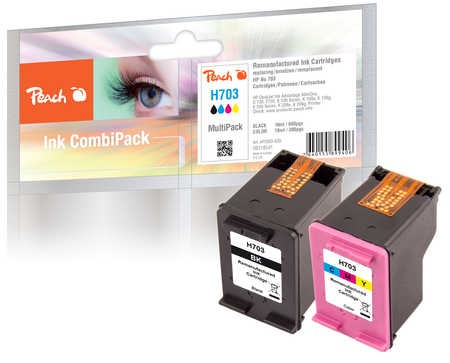 Peach  Spar Pack Druckköpfe kompatibel zu HP DeskJet Ink Advantage K 109 g