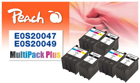 Peach  Spar Pack Plus Tintenpatronen kompatibel zu Epson Machjet 3000 Series