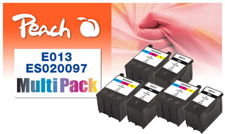 Peach  Spar Pack Plus Tintenpatronen kompatibel zu Epson Stylus Color 600