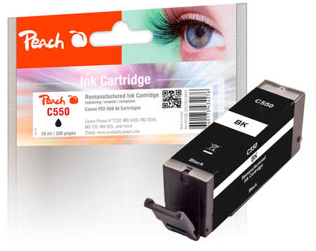 Peach  Tintenpatrone schwarz kompatibel zu Canon Pixma MG 5500 Series