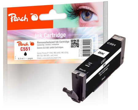 Peach  Tintenpatrone foto schwarz kompatibel zu Canon Pixma MG 5500 Series