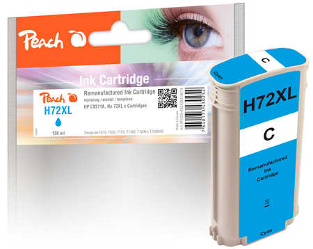 Peach  Tintenpatrone cyan kompatibel zu HP DesignJet T 1100 24 Inch