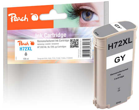 Peach  Tintenpatrone grau kompatibel zu HP DesignJet T 1100 24 Inch