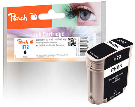 Peach  Tintenpatrone foto schwarz kompatibel zu HP DesignJet T 1100 24 Inch