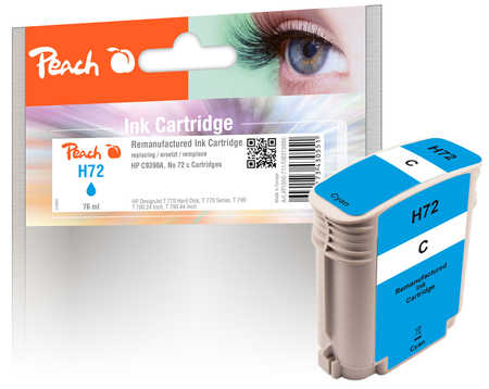Peach  Tintenpatrone cyan kompatibel zu HP DesignJet T 1100 24 Inch