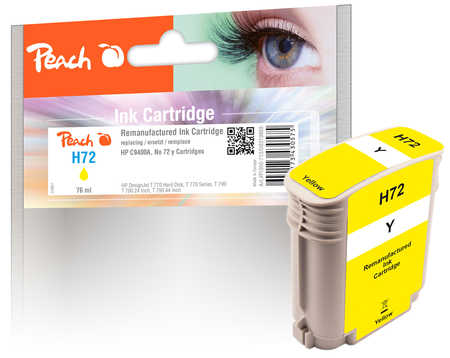 Peach  Tintenpatrone gelb kompatibel zu HP DesignJet T 1100 24 Inch