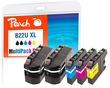 Peach  Spar Pack Plus Tintenpatronen, kompatibel zu Brother DCPJ 785 DW