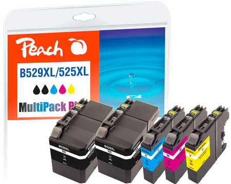 Peach  Spar Pack Plus Tintenpatronen, kompatibel zu Brother MFCJ 200