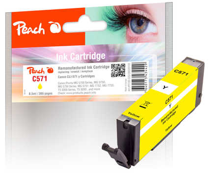 Peach  Tintenpatrone gelb kompatibel zu Canon Pixma TS 9000 Series