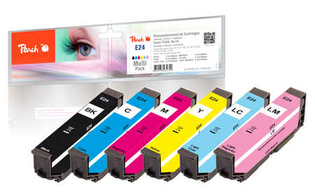 Peach  Spar Pack Tintenpatronen kompatibel zu Epson Expression Photo XP-65