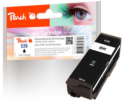 Peach  Tintenpatrone schwarz kompatibel zu Epson Expression Premium XP-600 Series