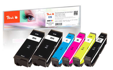 Peach  Spar Pack Plus Tintenpatronen kompatibel zu Epson Expression Premium XP-600 Series