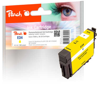 Peach  Tintenpatrone gelb kompatibel zu Epson WorkForce Pro WF-3720 DW