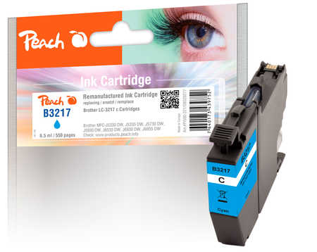 Peach  Tintenpatrone cyan kompatibel zu Brother MFCJ 6935 DWF