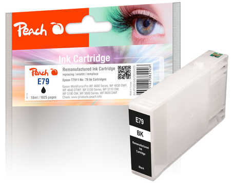 Peach  Tintenpatrone schwarz kompatibel zu Epson WorkForce Pro WF-5620 DWF