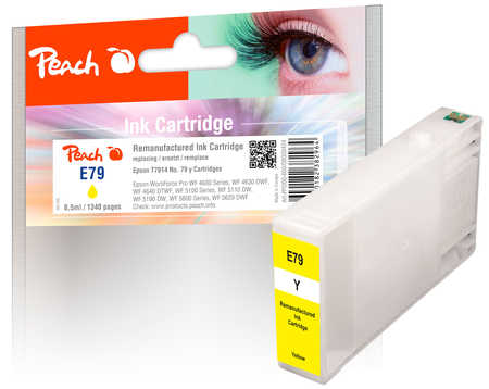 Peach  Tintenpatrone gelb, kompatibel zu Epson WorkForce Pro WF-5620 DWF