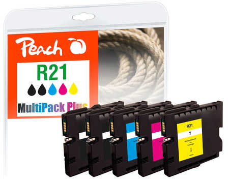 Peach  Spar Pack Plus Tintenpatronen kompatibel zu Ricoh Aficio GX 3000