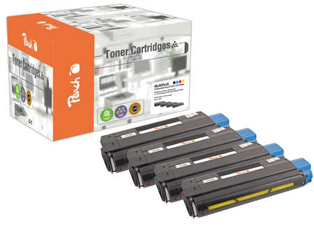 Peach  Spar Pack Tonermodule kompatibel zu OKI C 5100 N
