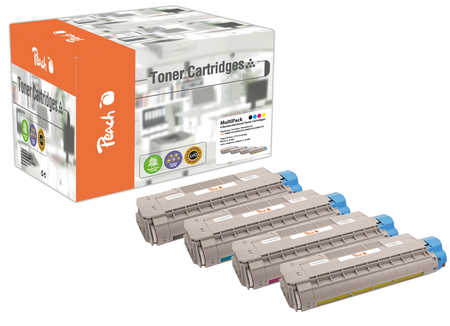 Peach  Spar Pack Tonermodule kompatibel zu OKI MC 560 N