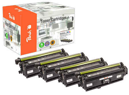 Peach  Spar Pack Tonermodule kompatibel zu HP Color LaserJet Enterprise M 553 Series