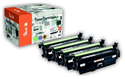 Peach  Spar Pack Tonermodule kompatibel zu HP LaserJet Enterprise 500 color M 575 c