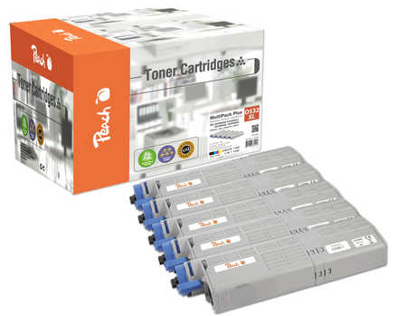Peach  Spar Pack Plus Tonermodule kompatibel zu OKI MC 563 DN