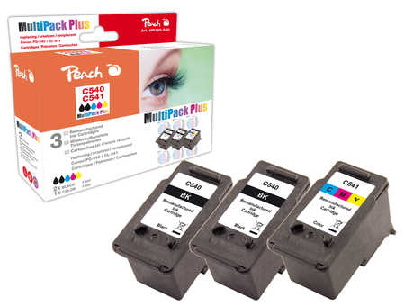 Peach  Spar Pack Plus Druckköpfe kompatibel zu Canon Pixma MG 3650 red