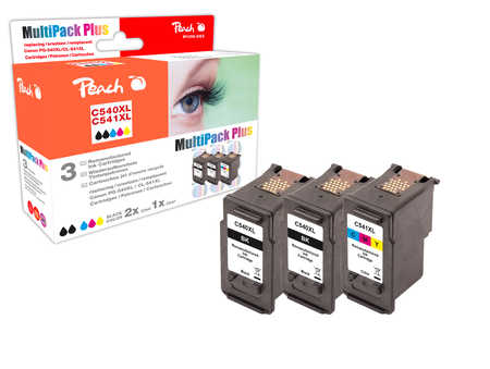 Peach  Spar Pack Plus Druckköpfe kompatibel zu Canon Pixma MG 3650 red
