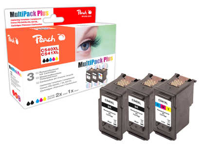 Peach  Spar Pack Plus Druckköpfe kompatibel zu Canon Pixma MG 3250 Series