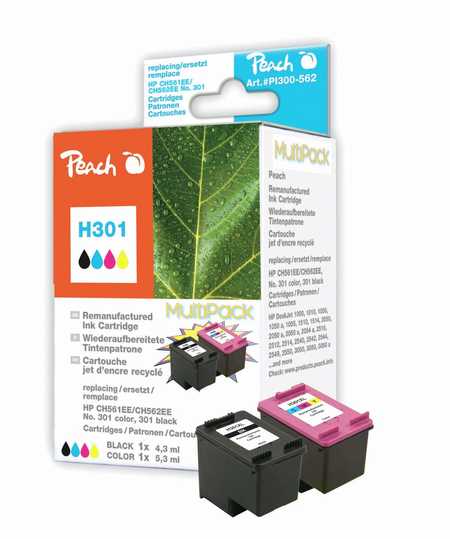 Peach  Spar Pack Druckköpfe kompatibel zu HP DeskJet 1050