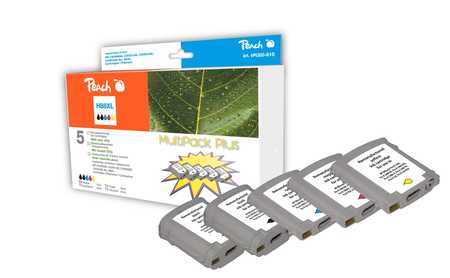 Peach  Spar Pack Plus Tintenpatronen kompatibel zu HP OfficeJet Pro L 7680