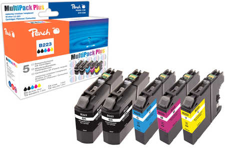 Peach  Spar Plus Pack Tintenpatronen kompatibel zu Brother MFCJ 5600 Series