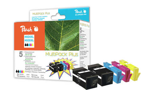 Peach  Spar Pack Plus Tintenpatronen kompatibel zu HP OfficeJet 6820
