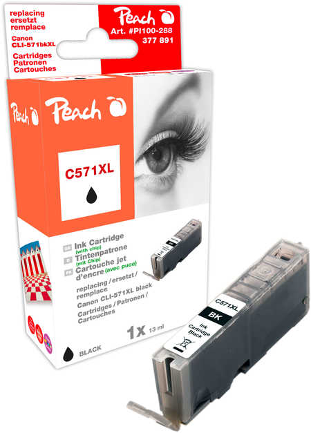 Peach  Tintenpatrone XL foto schwarz kompatibel zu Canon Pixma TS 9000 Series