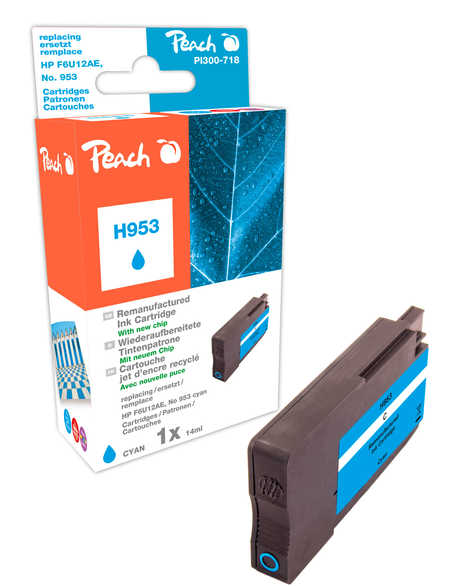 Peach  Tintenpatrone cyan kompatibel zu HP OfficeJet Pro 8718