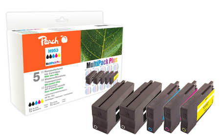 Peach  Spar Pack Plus Tintenpatronen kompatibel zu HP OfficeJet Pro 8715