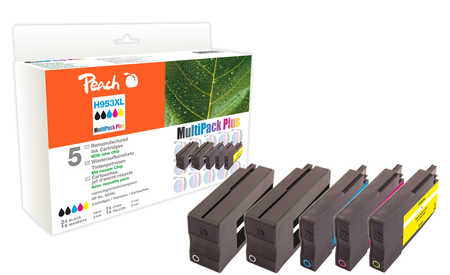 Peach  Spar Pack Plus Tintenpatronen kompatibel zu HP OfficeJet Pro 8718