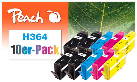 Peach  10er-Pack Tintenpatronen kompatibel zu HP PhotoSmart Plus B 209 a