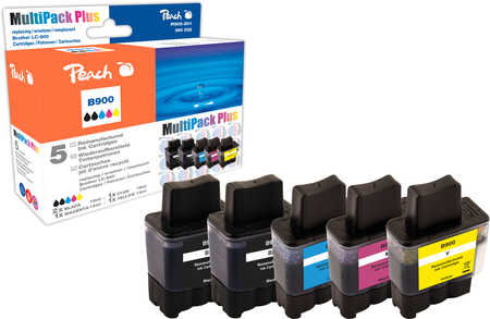 Peach  Spar Pack Plus Tintenpatronen kompatibel zu Brother MFC-1180 ME