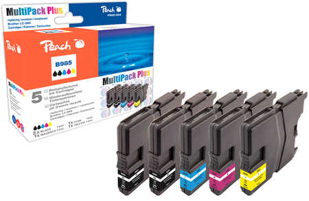 Peach  Spar Pack Plus Tintenpatronen kompatibel zu Brother MFCJ 410