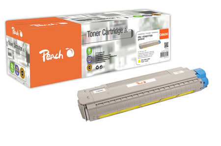 Peach  Tonermodul gelb kompatibel zu OKI C 8600 N