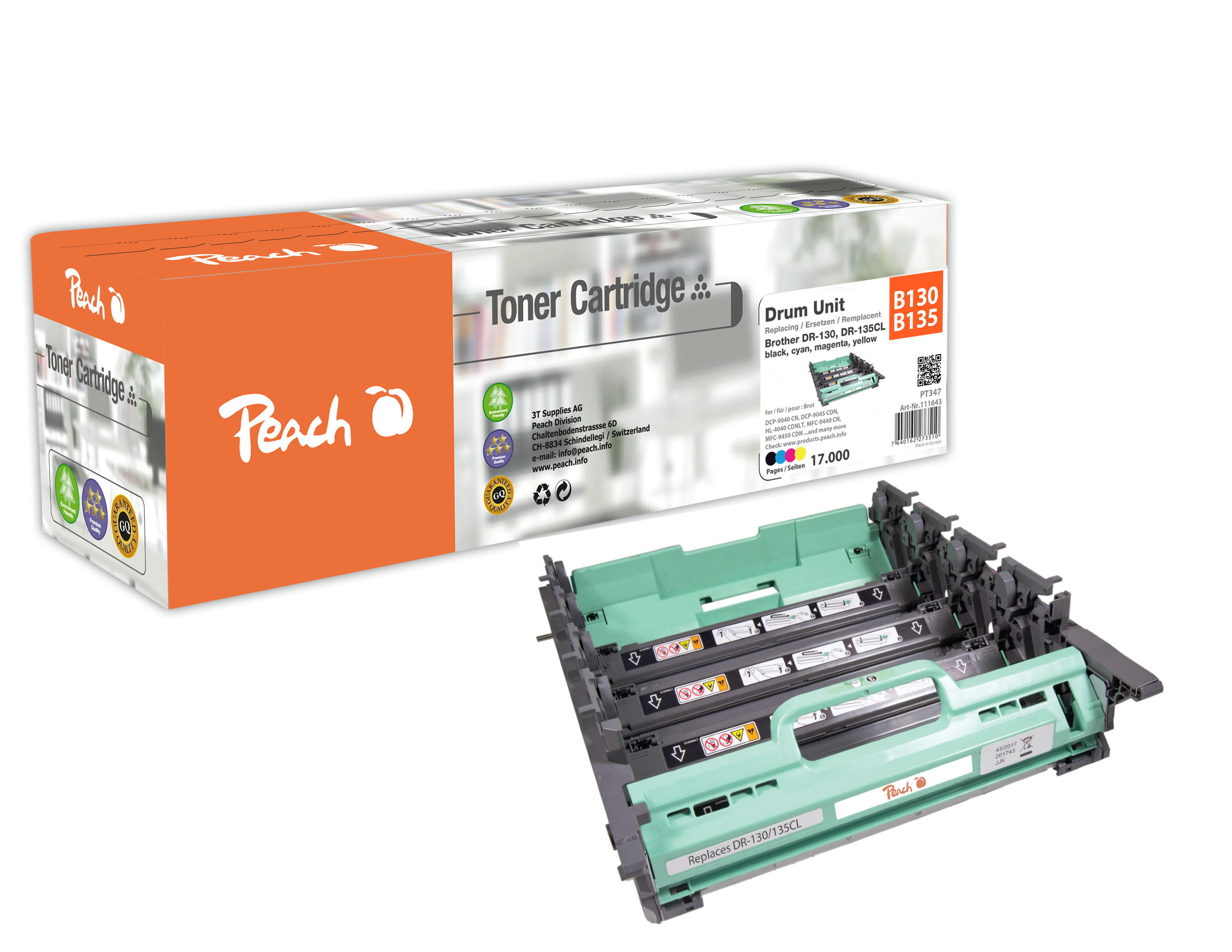Peach  Trommeleinheit, kompatibel zu Brother MFC-9840 CDW
