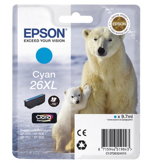 Original  Tintenpatrone XL cyan Epson Expression Premium XP-600