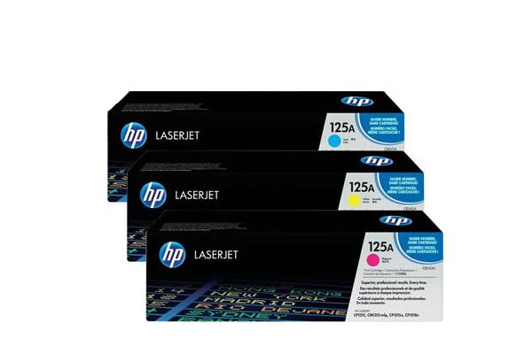Original 3  Tonerpatronen CMY (Rainbow-Kit) HP Color LaserJet CM 1312 CI MFP