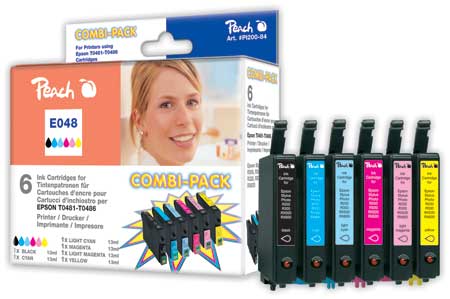 Peach  Spar Pack Tintenpatronen kompatibel zu Epson Stylus Photo RX 600
