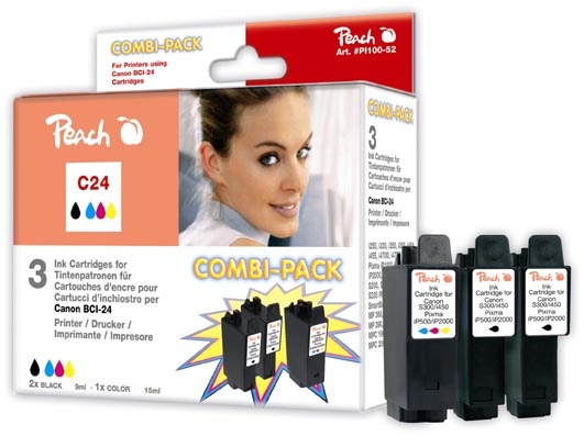 Peach  Spar Pack Tintenpatronen kompatibel zu Canon Smartbase MP 360