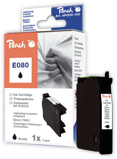 Peach  Tintenpatrone schwarz kompatibel zu Epson Stylus Photo PX 800 FW