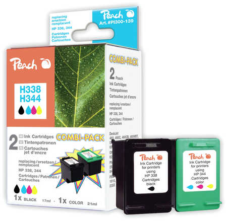 Peach  Spar Pack Druckköpfe kompatibel zu HP OfficeJet 6215