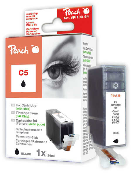 Peach  Tintenpatrone schwarz kompatibel zu Canon Pixma MP 800 R